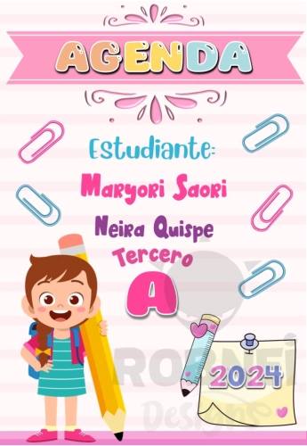 Agenda Caratula Rosa